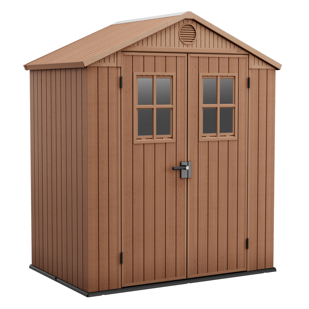 Keter Darwin marrone - Casetta da giardino - Con finestre frontali - 190x122x221 cm