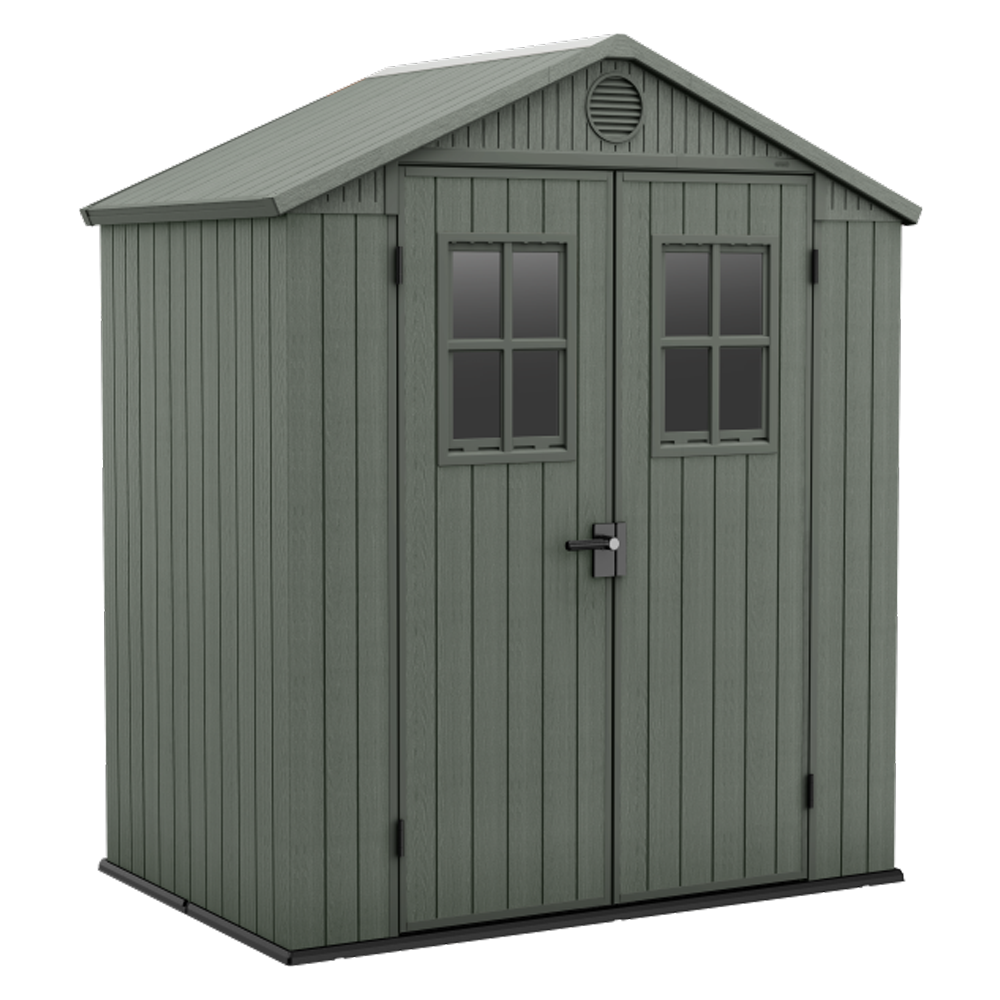Keter Darwin verde - Casetta da giardino - Con finestre frontali - 190x122x221 cm