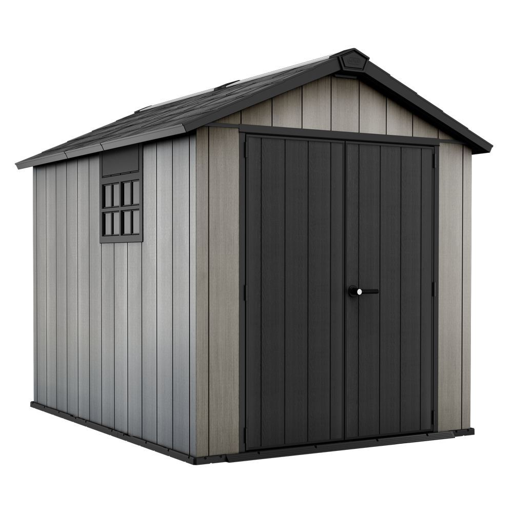 Keter Oakland 759 - Casetta da giardino - Con porta a doppia anta e finestra - 229x287x242 cm