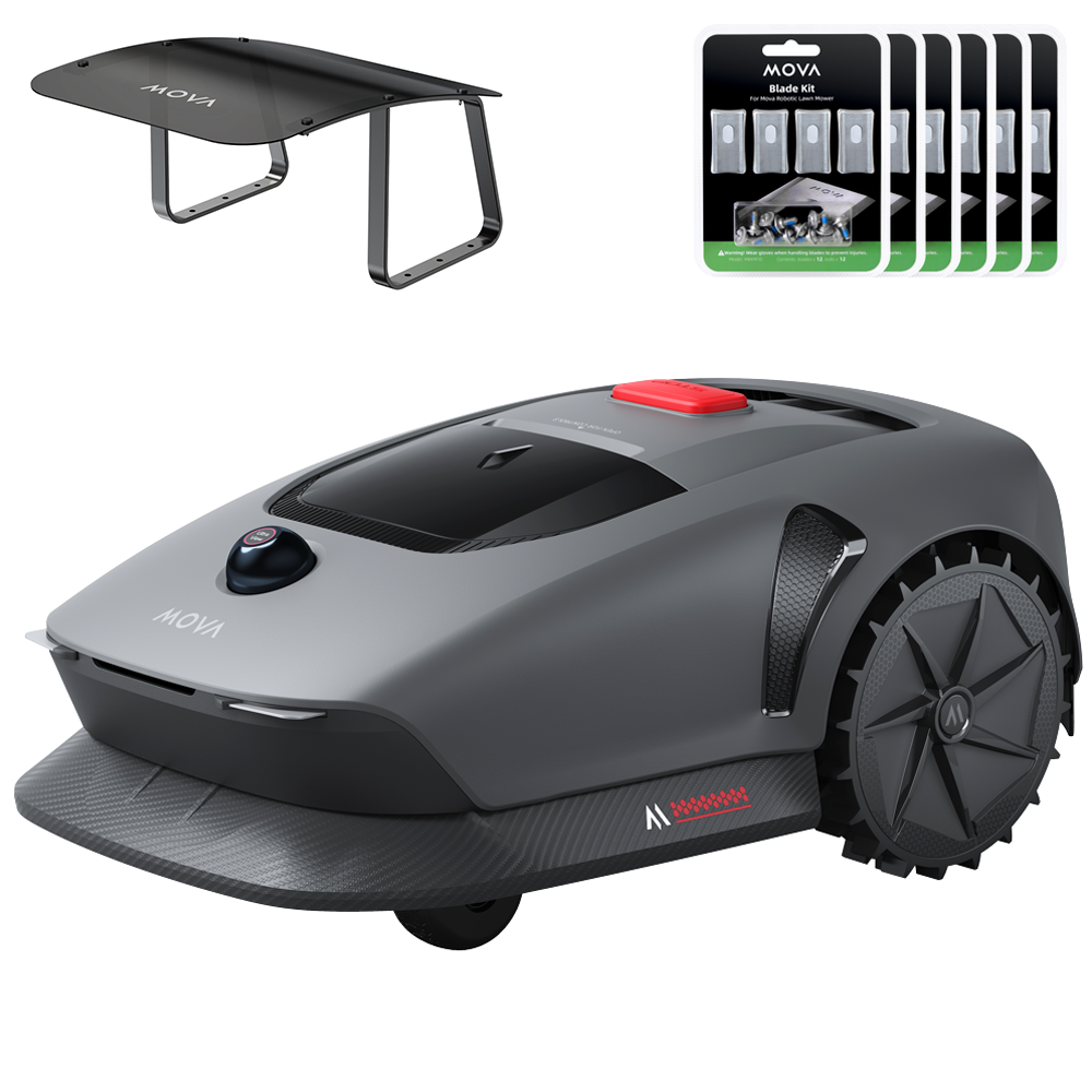 PROMO MOVA 600 Robot Tagliaerba Senza impianto Con Kit 81 lame di ricambio agri futura