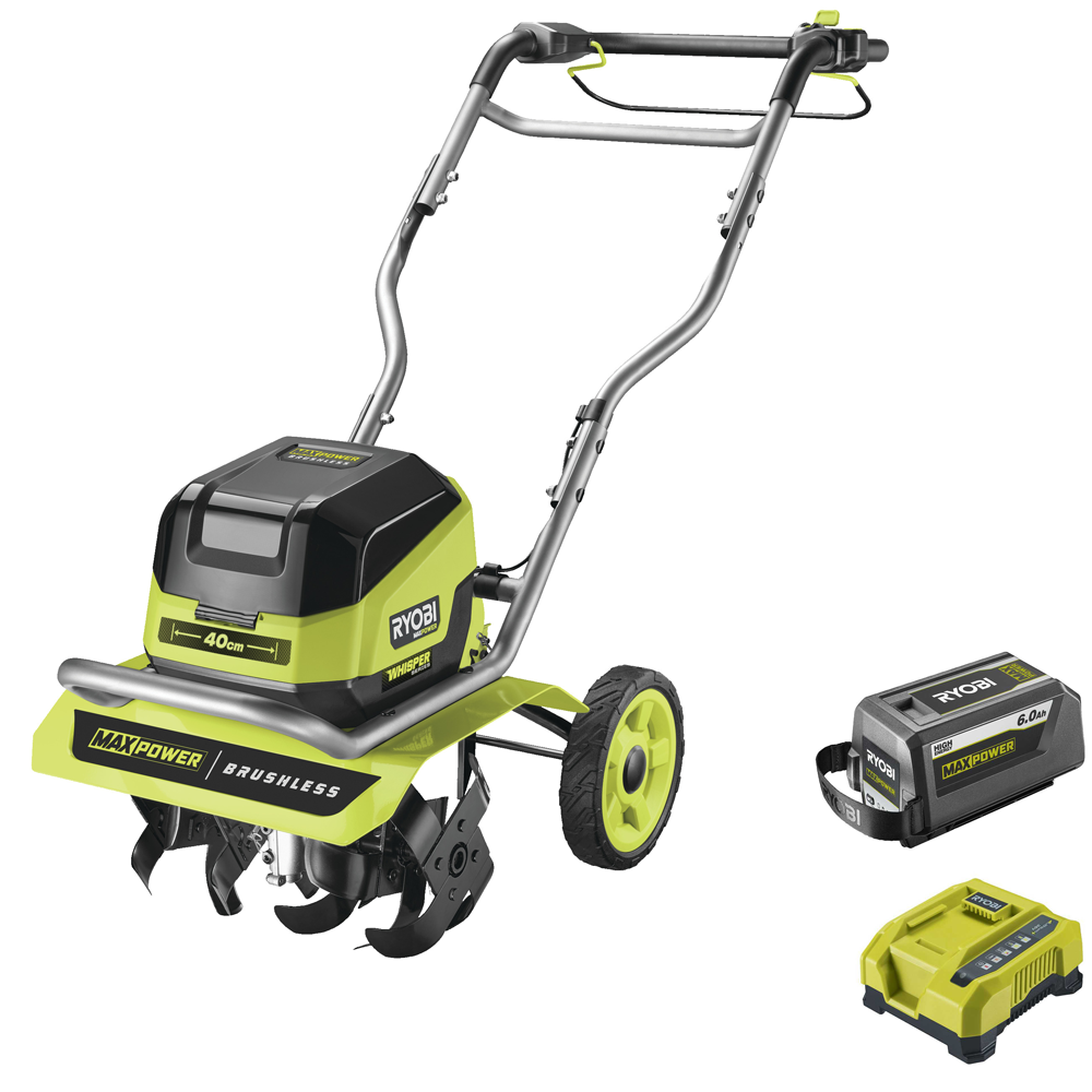 Ryobi RY36CVXA-0 - Motozappa a batteria con ruote - MAX POWER 36V 6Ah