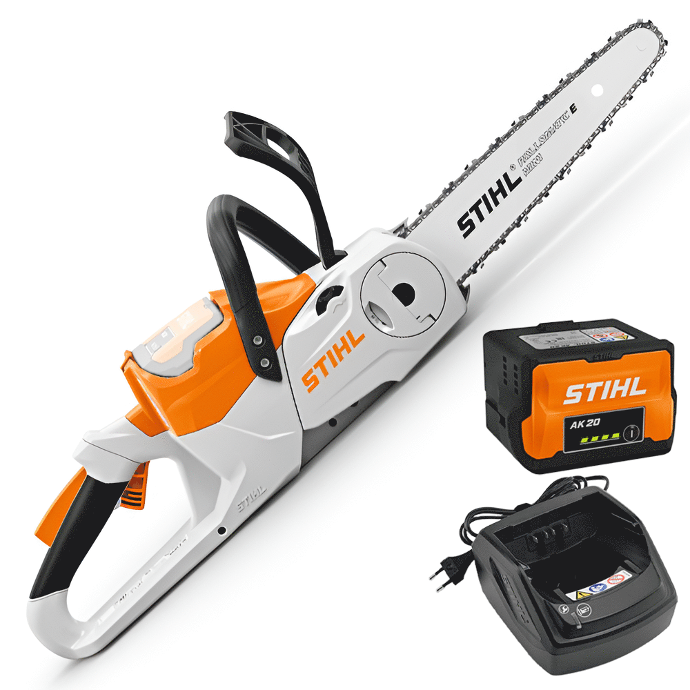 STIHL MSA 60 C-B Set - Elettrosega da taglio con batteria AK 20 - 36V 4Ah - Barra carving da 30 cm
