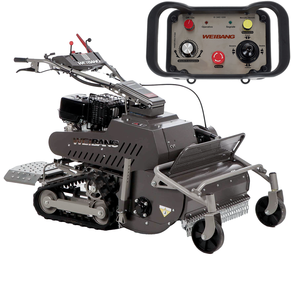 Weibang WBGT6813 TE Trinciaerba radiocomandato professionale a martelli cingolato ibrido agri futura